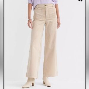 LOFT Palmer Wide-Leg Pants in Brushed Corduroy